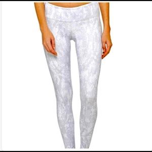 Alo Yoga white python leggings